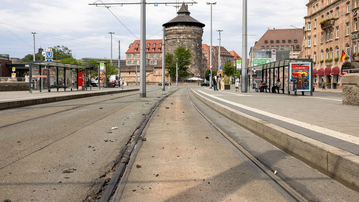 The Resumption of Tram Services in Nuremberg After Heat Damage!