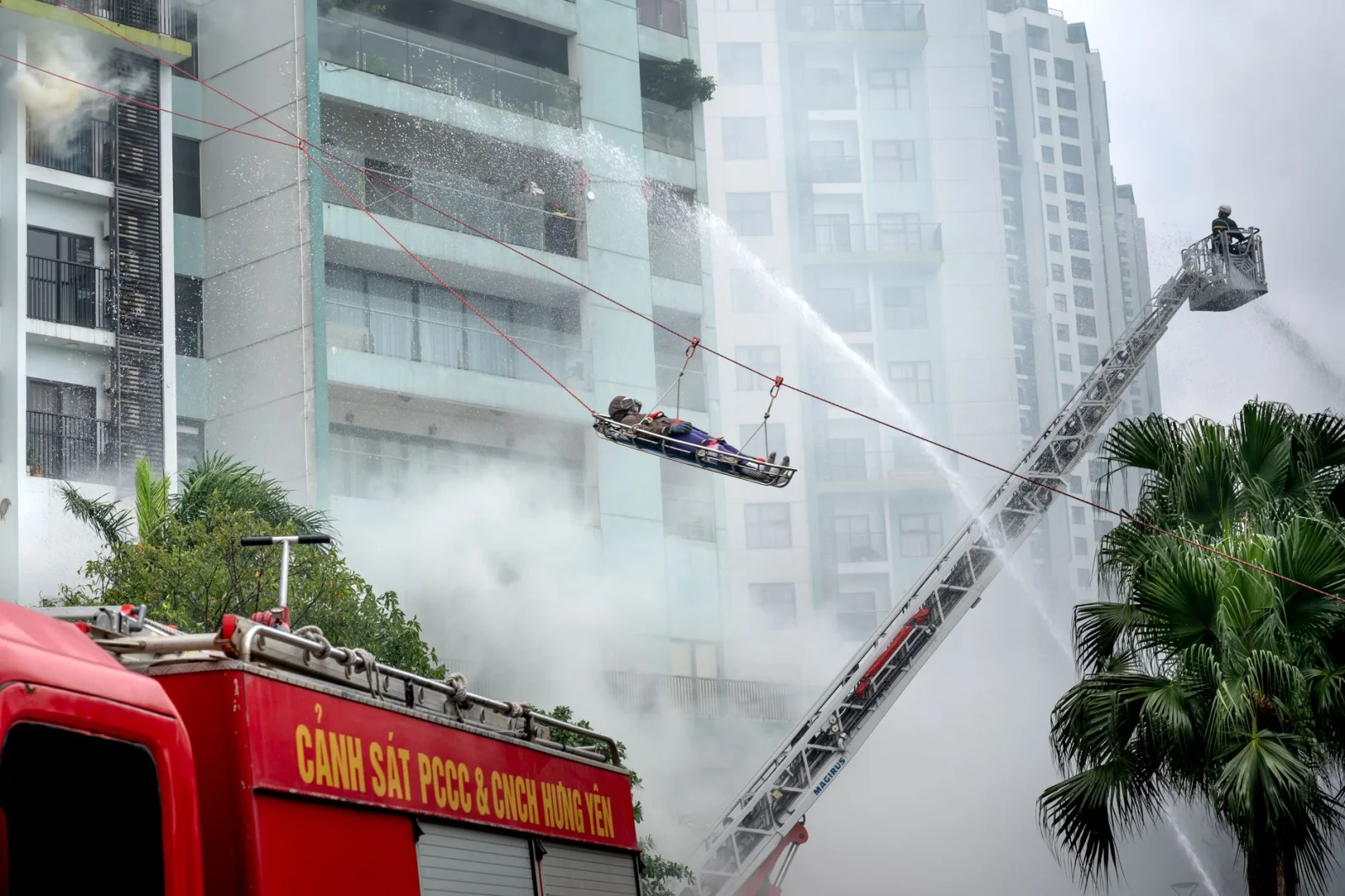 Amazing Rescue: Firefighters Save from 200 Meters High